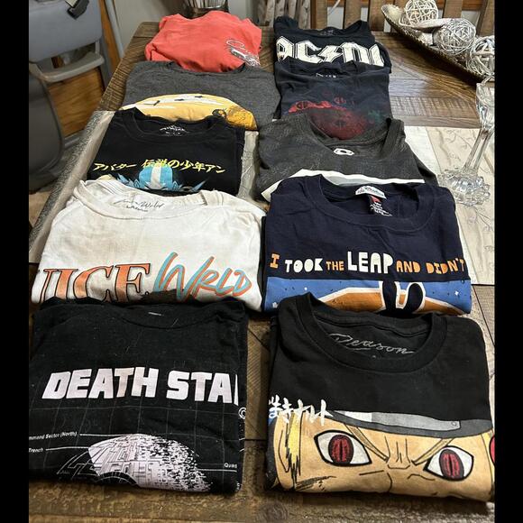 Retro Graphic T-Shirt Lot - 10 Unique Tees - Pop Culture & Vintage Styles - Picture 1 of 15
